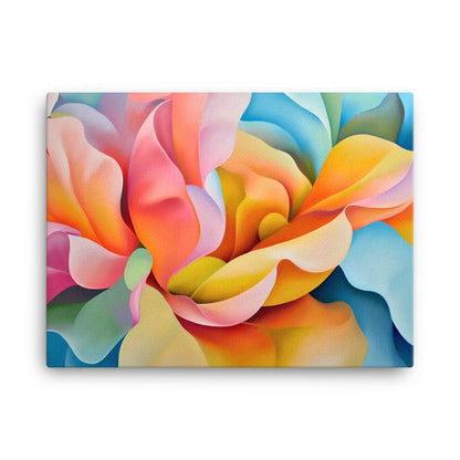 Tableau Fleur Abstrait - Vibrance Multicolore  Art Virtuoso L  