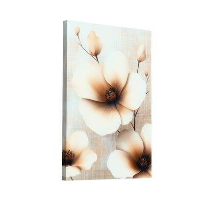 Product Hero 3D WebP Tableau Fleur Beige - Magnolias Célestes - Art Virtuoso