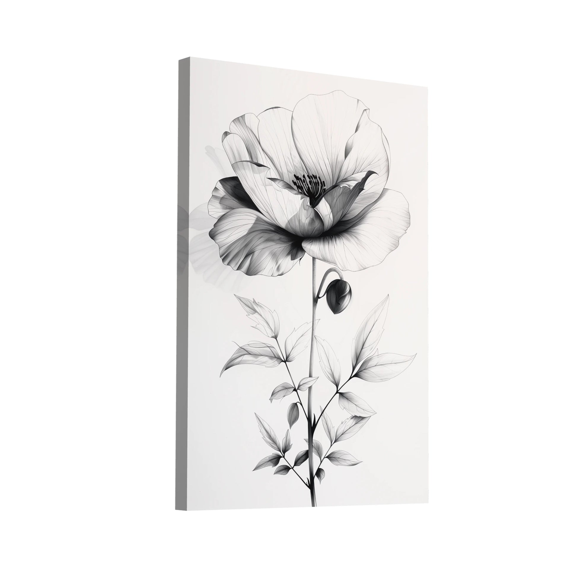 Product Hero 3D WebP Tableau Fleur Minimaliste - Art Virtuoso