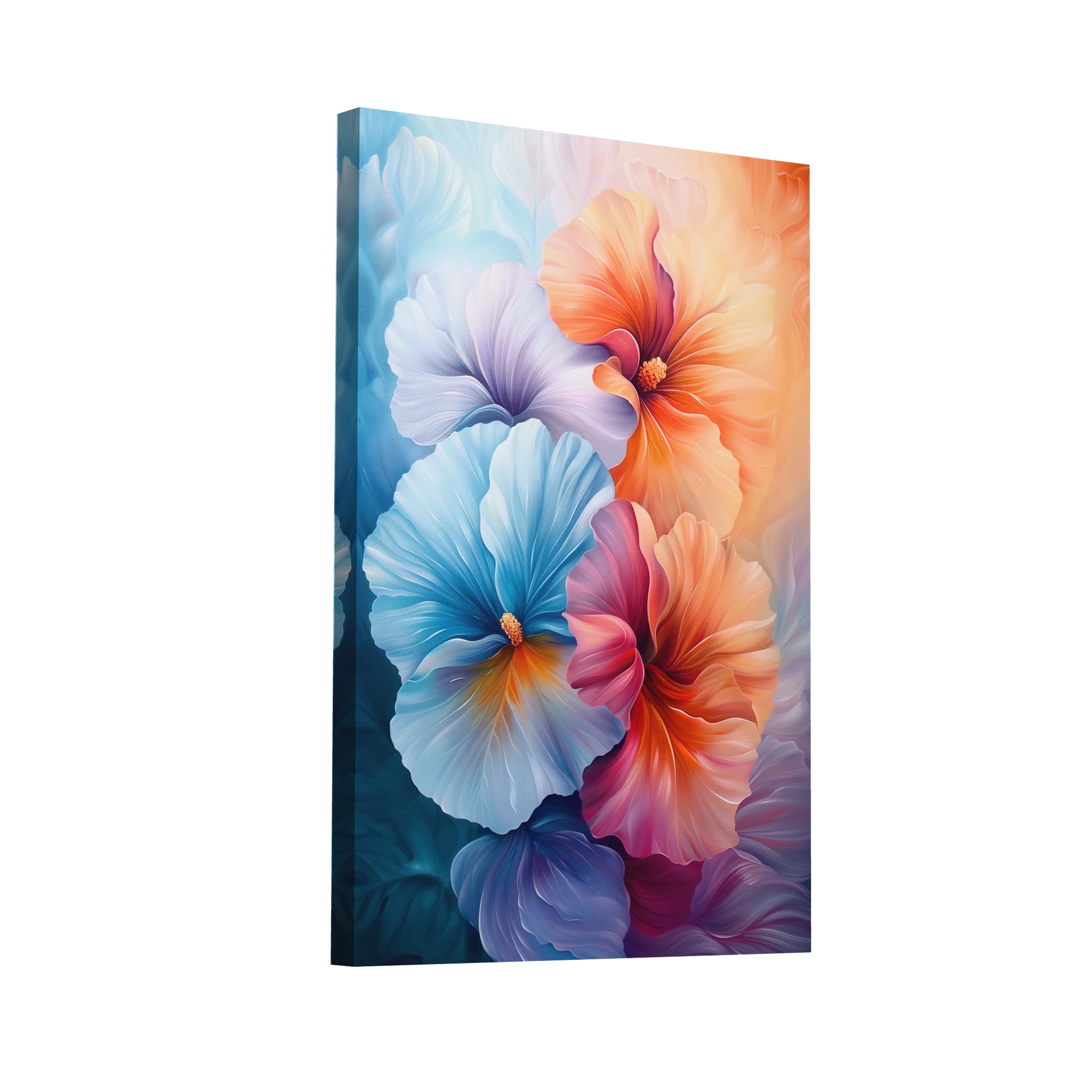 Product Hero 3D WebP Tableau Fleurs au Pastel - Art Virtuoso