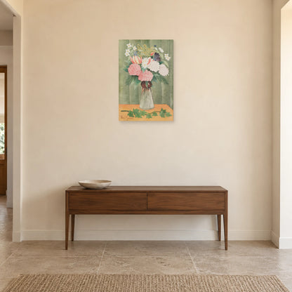 Tableau Fleurs dans un vase – Henri Rousseau dans une entrée ou un couloir - Art Virtuoso