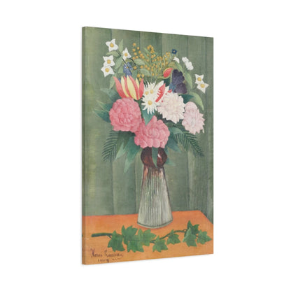 Tableau Fleurs dans un vase – Henri Rousseau - toile 3D avec bords imprimés - Art Virtuoso