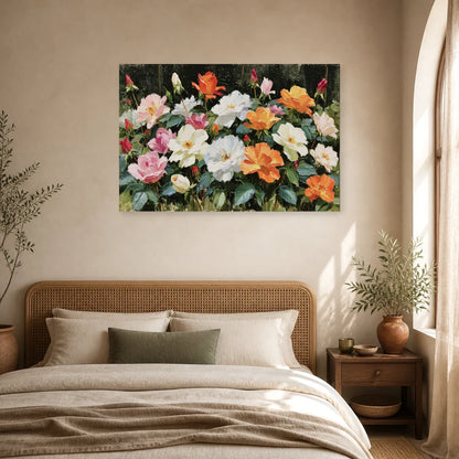 Tableau Fleurs Peinture Huile - Massif Lumineux dans une chambre - Art Virtuoso