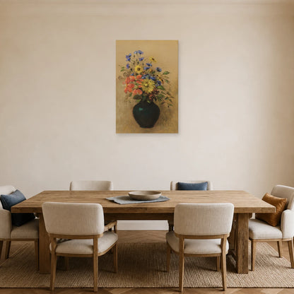 Tableau Fleurs sauvages – Odilon Redon dans une salle à manger - Art Virtuoso