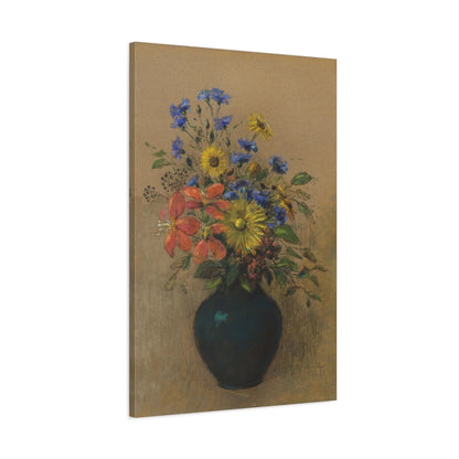Tableau Fleurs sauvages – Odilon Redon - toile 3D avec bords imprimés - Art Virtuoso
