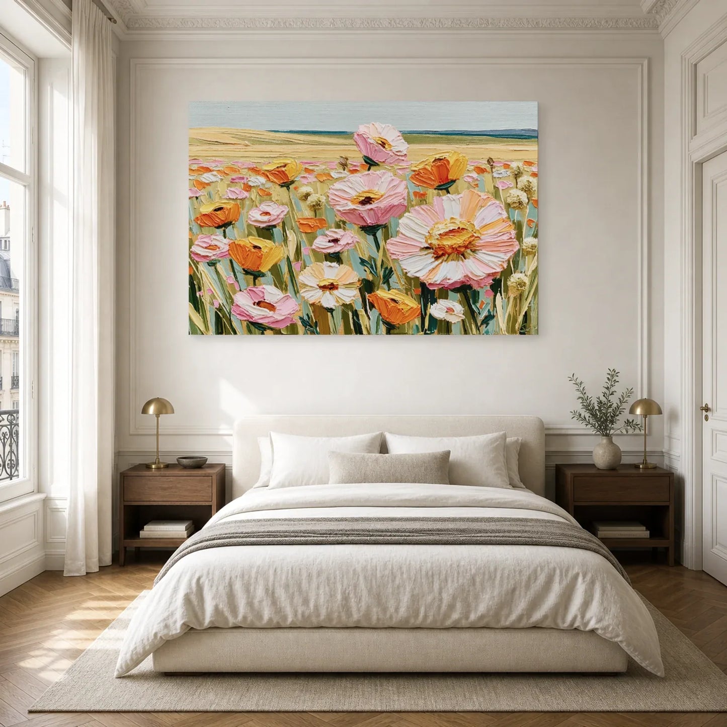 Tableau Fleurs Sauvages Prairie - Vent Clair dans une chambre - Art Virtuoso