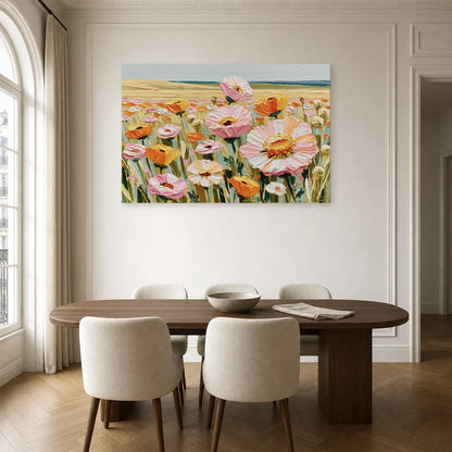 Tableau Fleurs Sauvages Prairie - Vent Clair dans une cuisine - Art Virtuoso