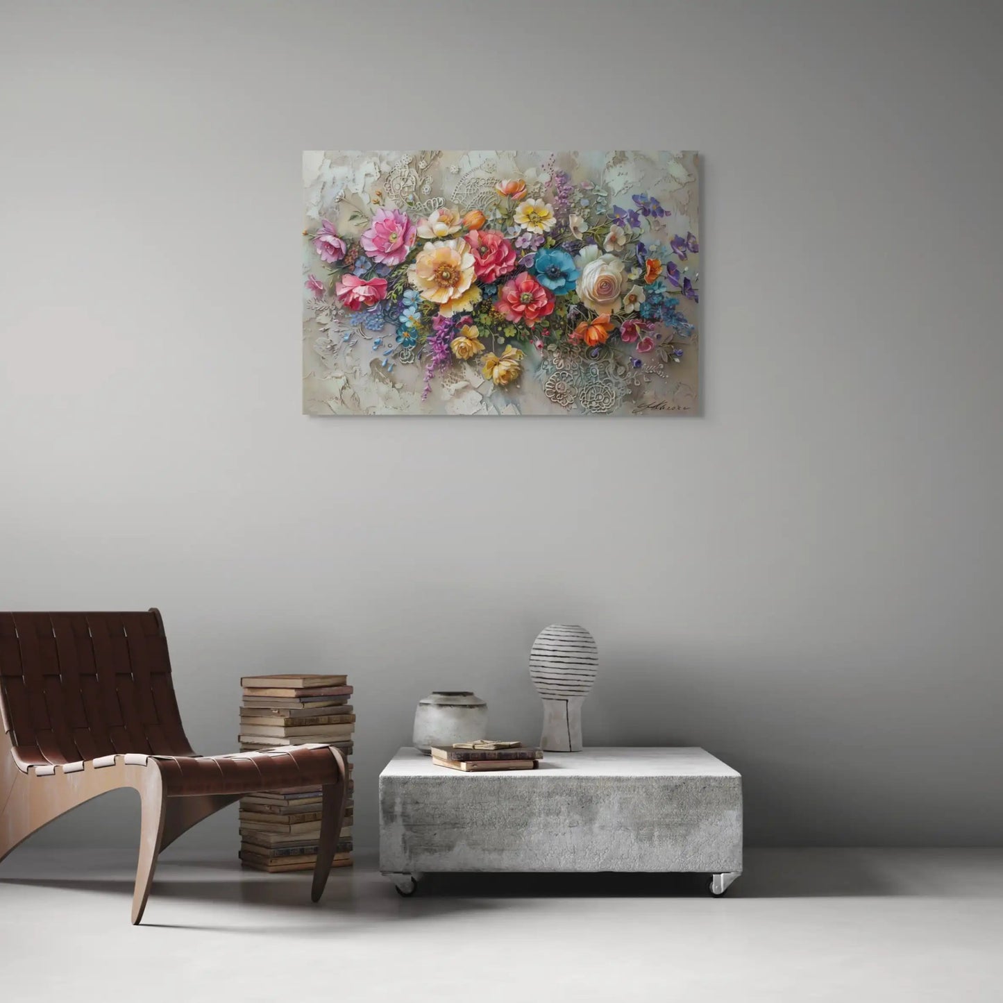 Tableau Fleurs Vintage Art Virtuoso