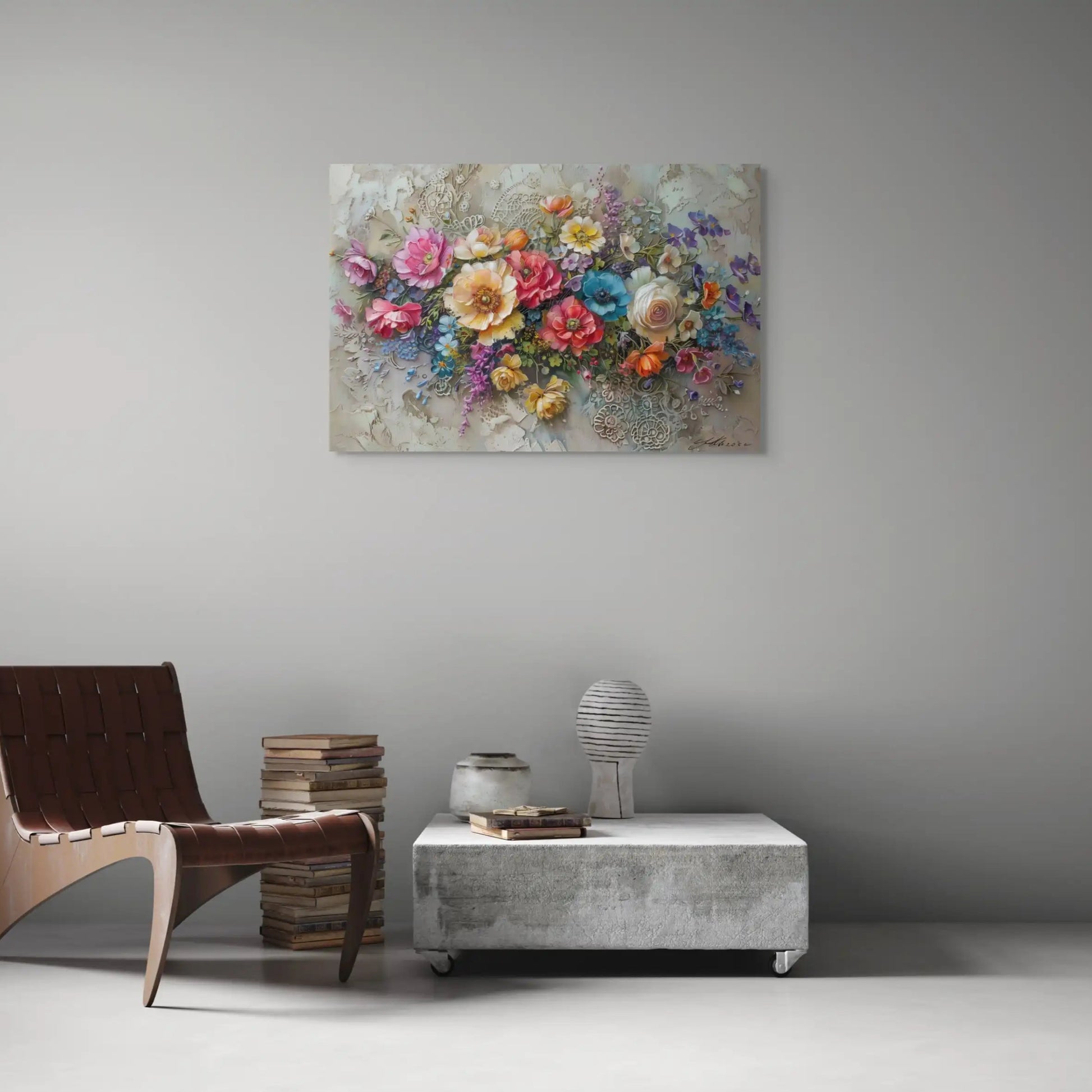 Tableau Fleurs Vintage Art Virtuoso