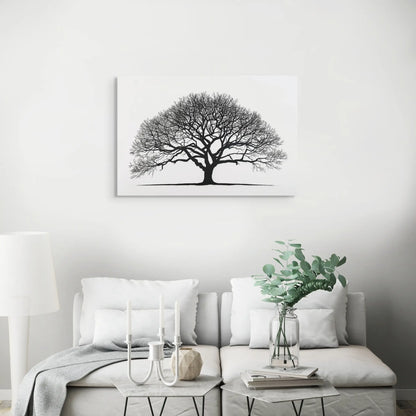 Tableau Fond Blanc - Arbre Minimaliste Affiches, reproductions et œuvres graphiques Art Virtuoso   