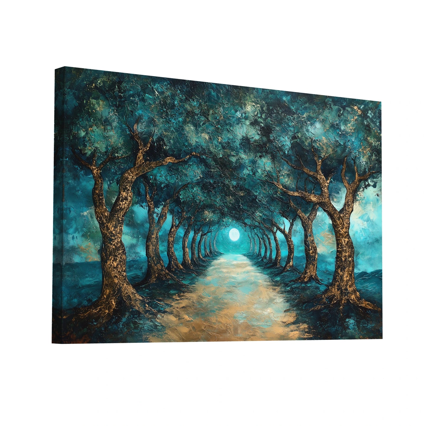 Product Hero 3D WebP Tableau Forêt Mystique : Allée Enchantée - Art Virtuoso