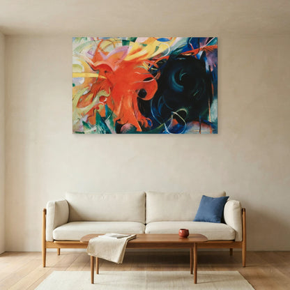 Tableau Formes combattantes – Franz Marc dans un salon - Art Virtuoso