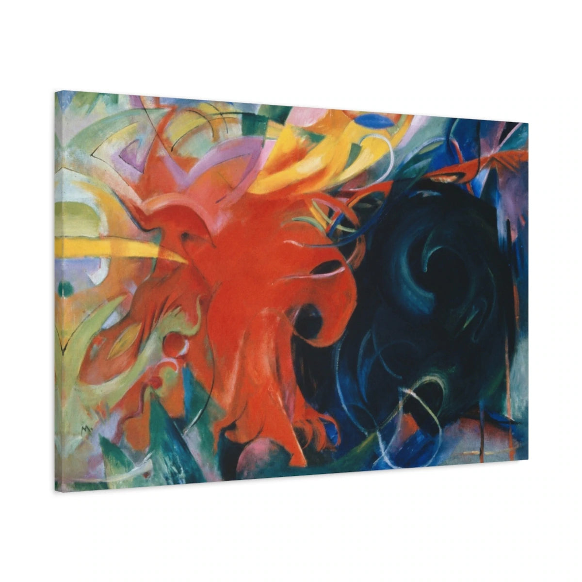 Tableau Formes combattantes – Franz Marc - toile 3D avec bords imprimés - Art Virtuoso