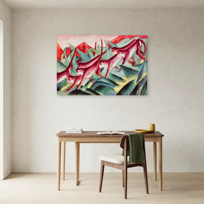 Tableau Frise de singes – Franz Marc dans un bureau - Art Virtuoso