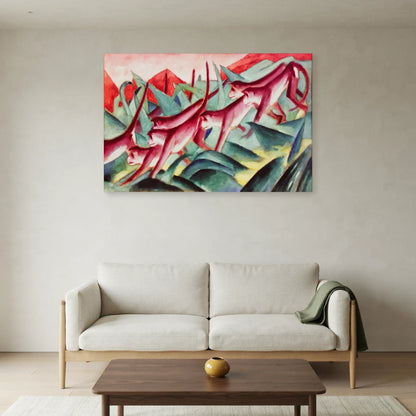 Tableau Frise de singes – Franz Marc dans un salon - Art Virtuoso