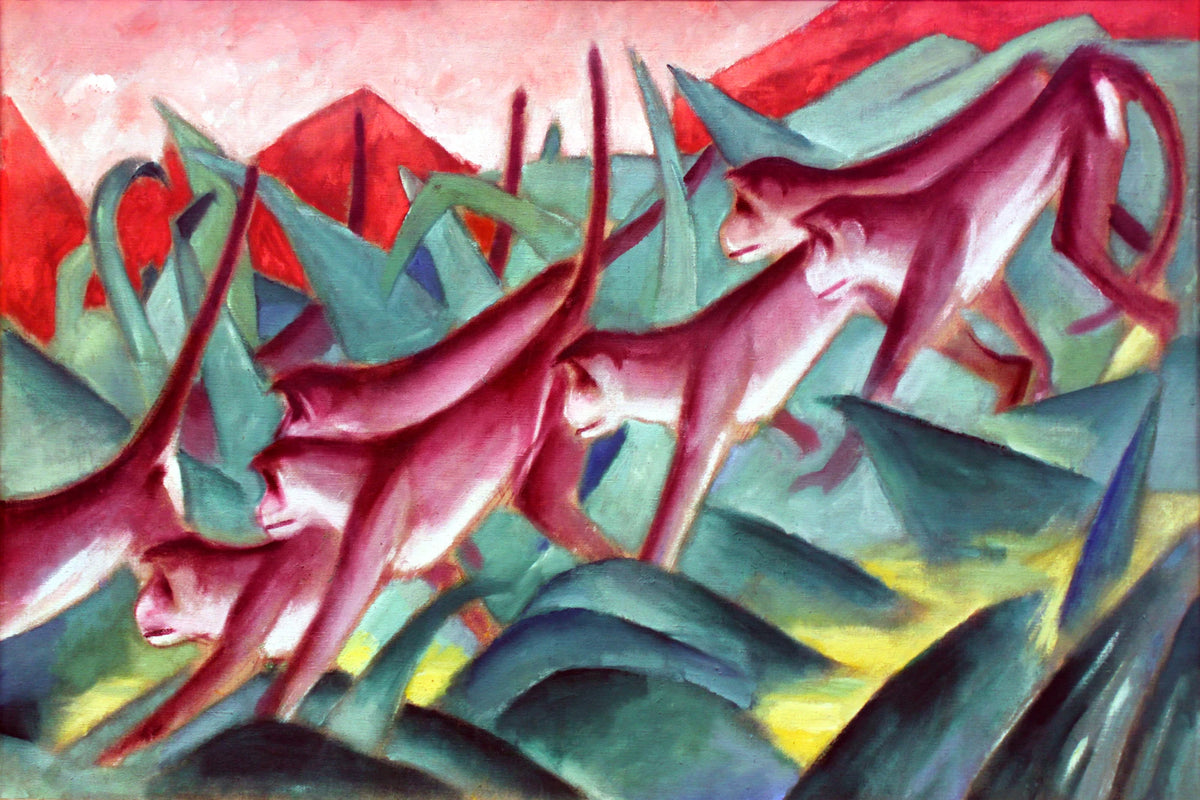 Frise de singes de Franz Marc – toile format S