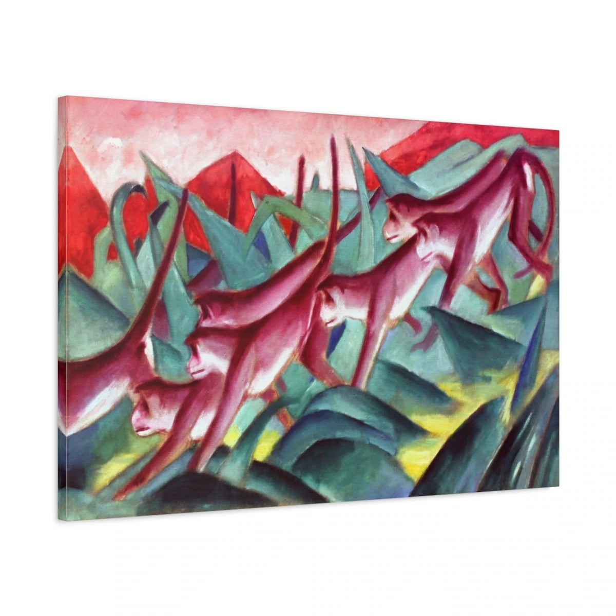 Tableau Frise de singes – Franz Marc - toile 3D avec bords imprimés - Art Virtuoso