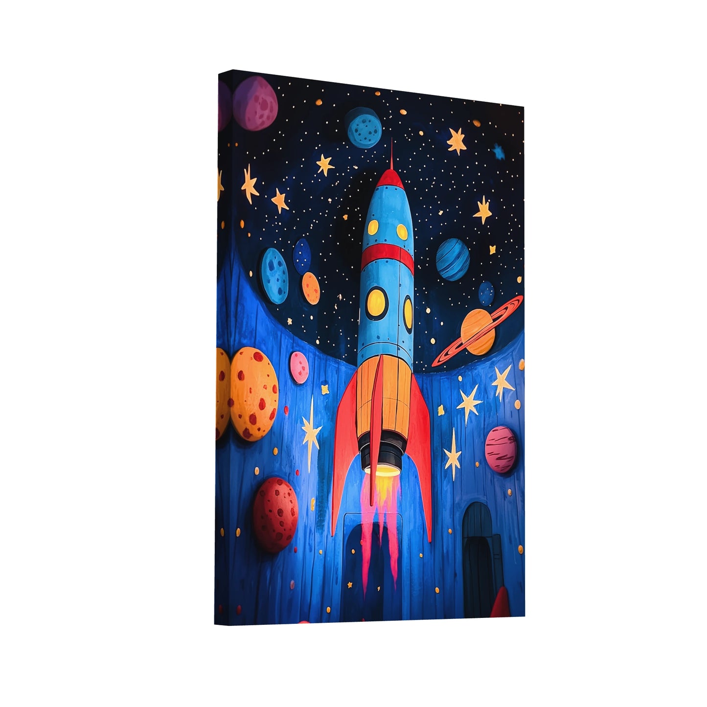 Product Hero 3D WebP Tableau Fusée Enfant - Art Virtuoso