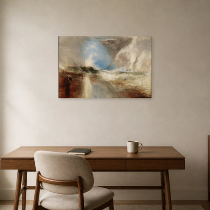 Tableau Fusées et feux bleus – William Turner dans un bureau - Art Virtuoso