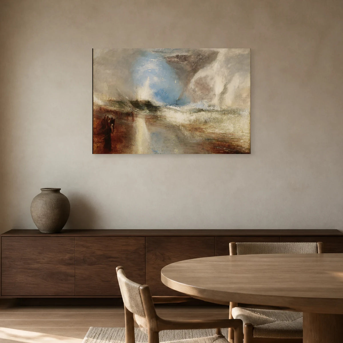 Tableau Fusées et feux bleus – William Turner dans une salle à manger - Art Virtuoso