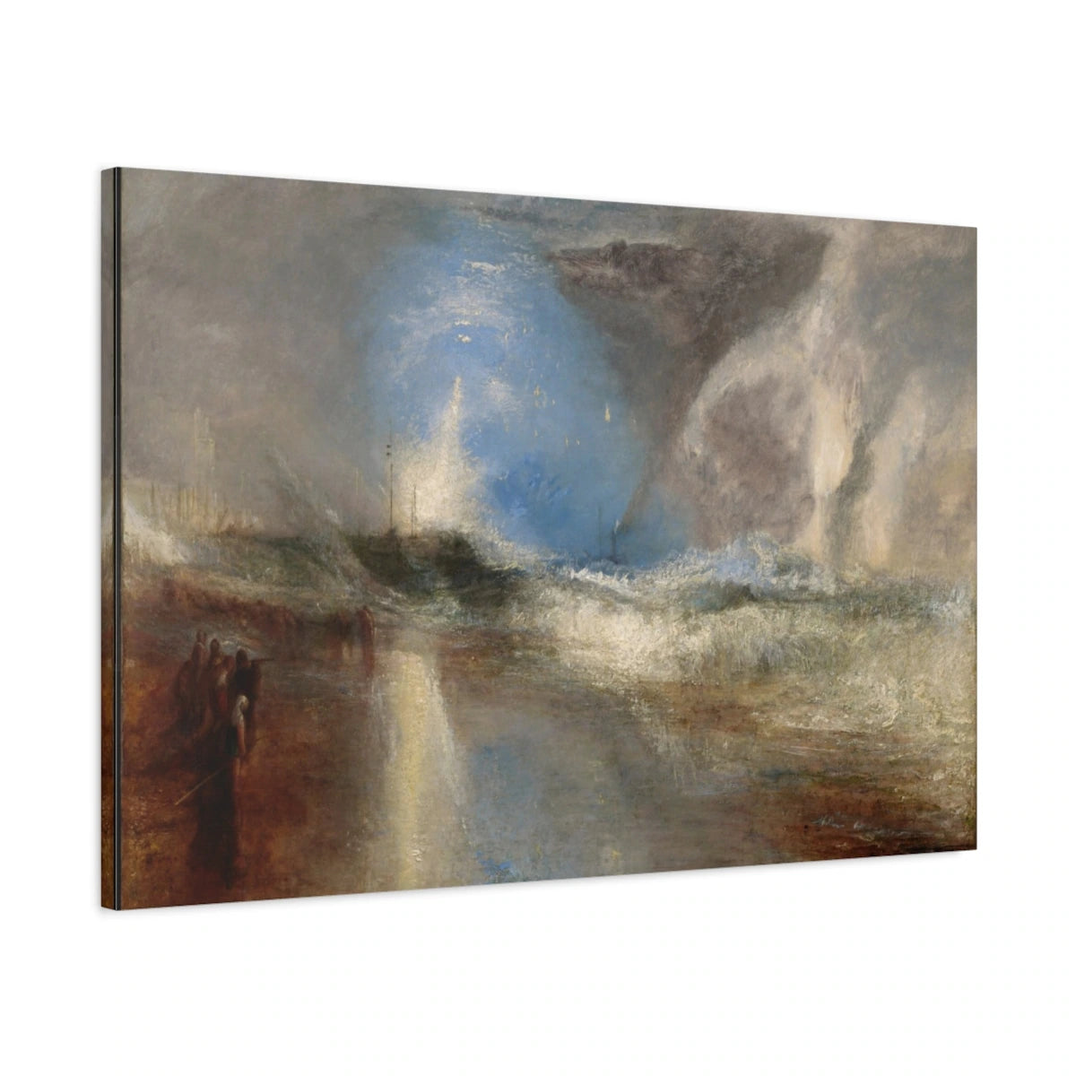 Tableau Fusées et feux bleus – William Turner - toile 3D avec bords imprimés - Art Virtuoso