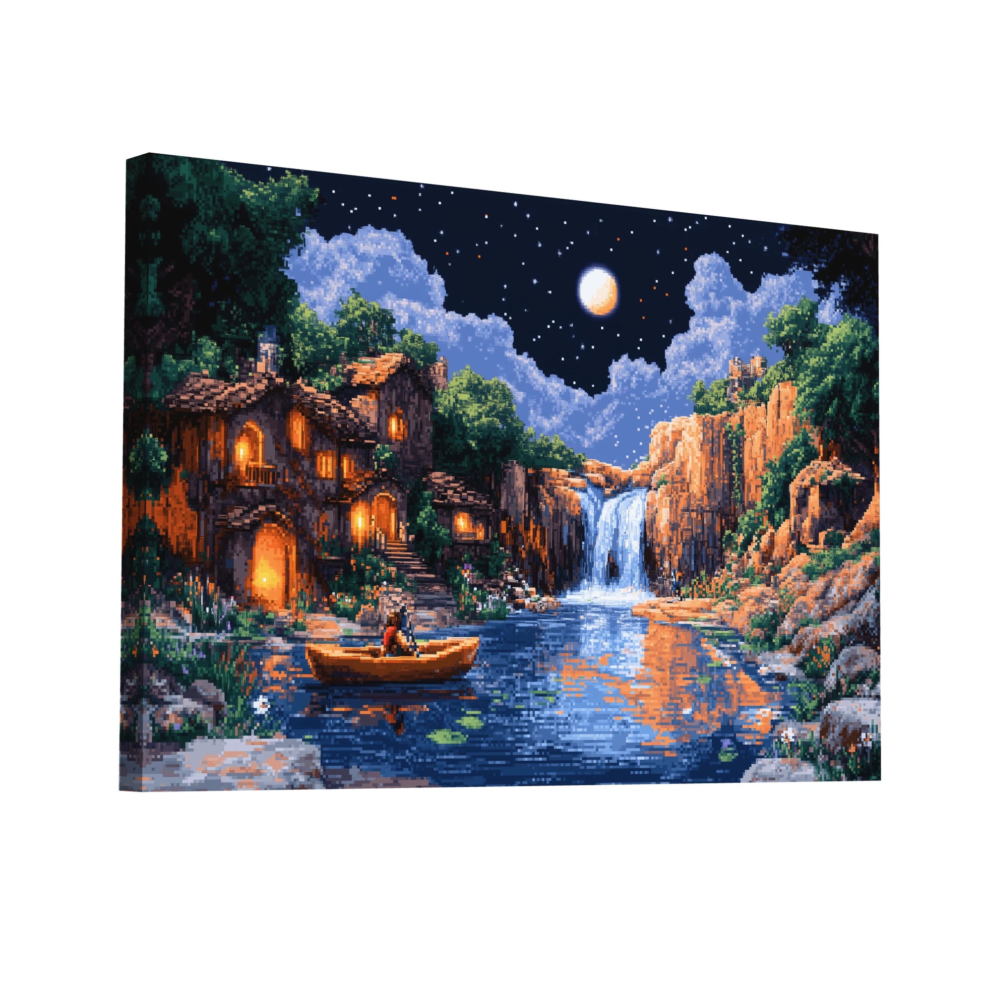 Product Hero 3D WebP Tableau Gamer - Pixel Art Étoilé - Art Virtuoso