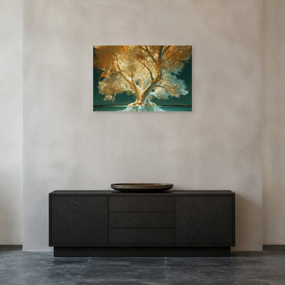 Tableau Gaokerena Arbre de Vie présenté dans une entrée - Art Virtuoso