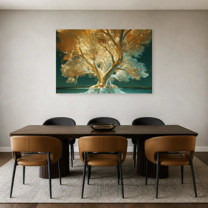 Tableau Gaokerena Arbre de Vie présenté dans une salle à manger - Art Virtuoso