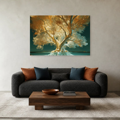 Tableau Gaokerena Arbre de Vie présenté dans un salon - Art Virtuoso