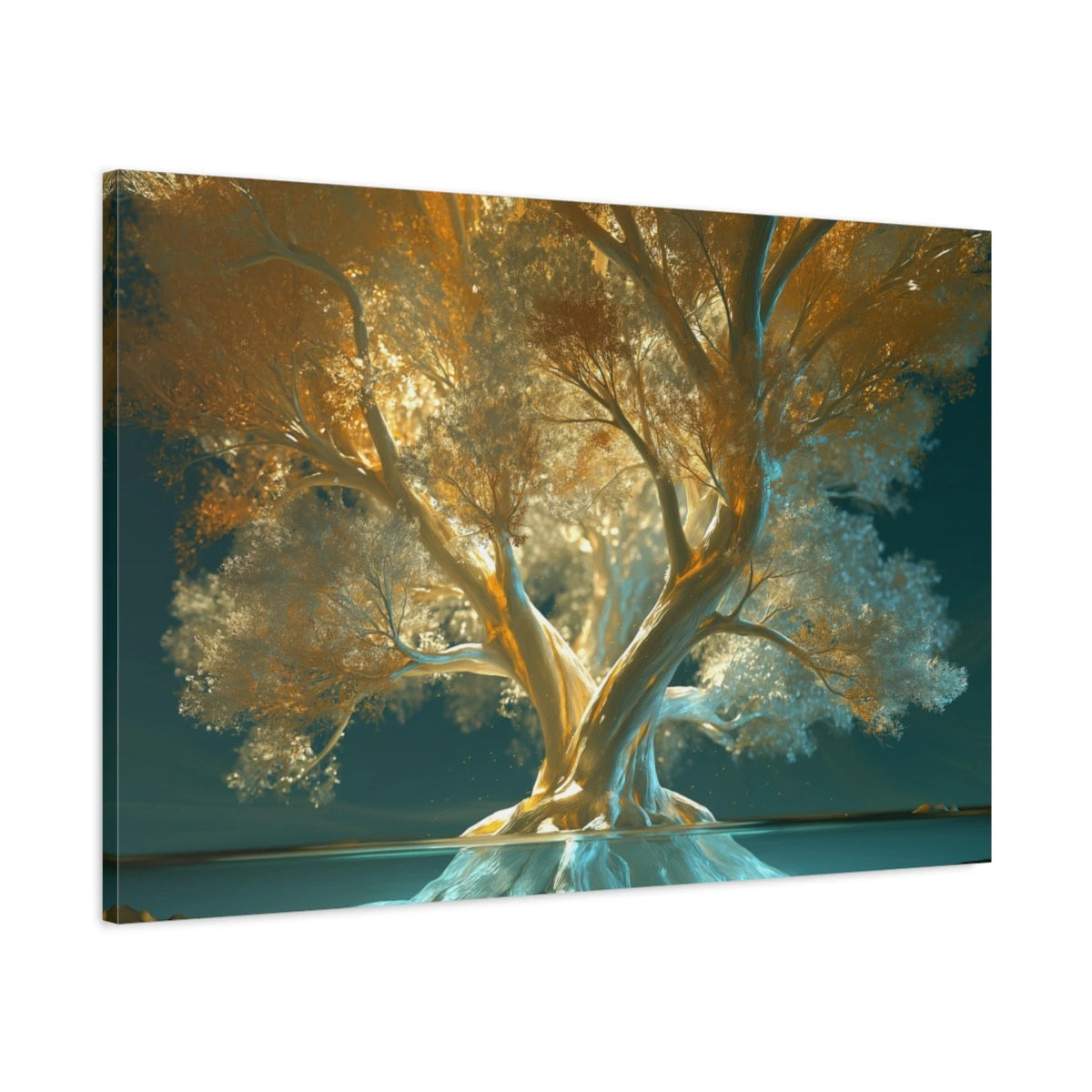 Tableau Gaokerena Arbre de Vie, vue latérale de la toile avec bords imprimés - Art Virtuoso