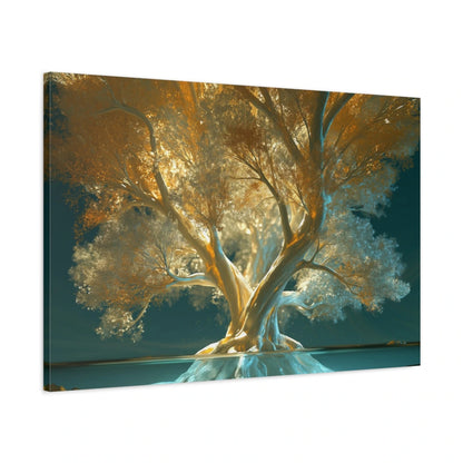 Tableau Gaokerena Arbre de Vie, vue latérale de la toile avec bords imprimés - Art Virtuoso