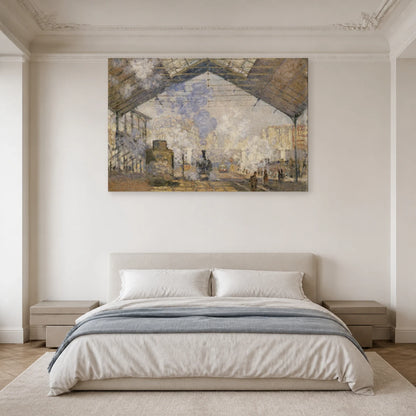 Tableau La Gare Saint-Lazare – Claude Monet dans une chambre - Art Virtuoso