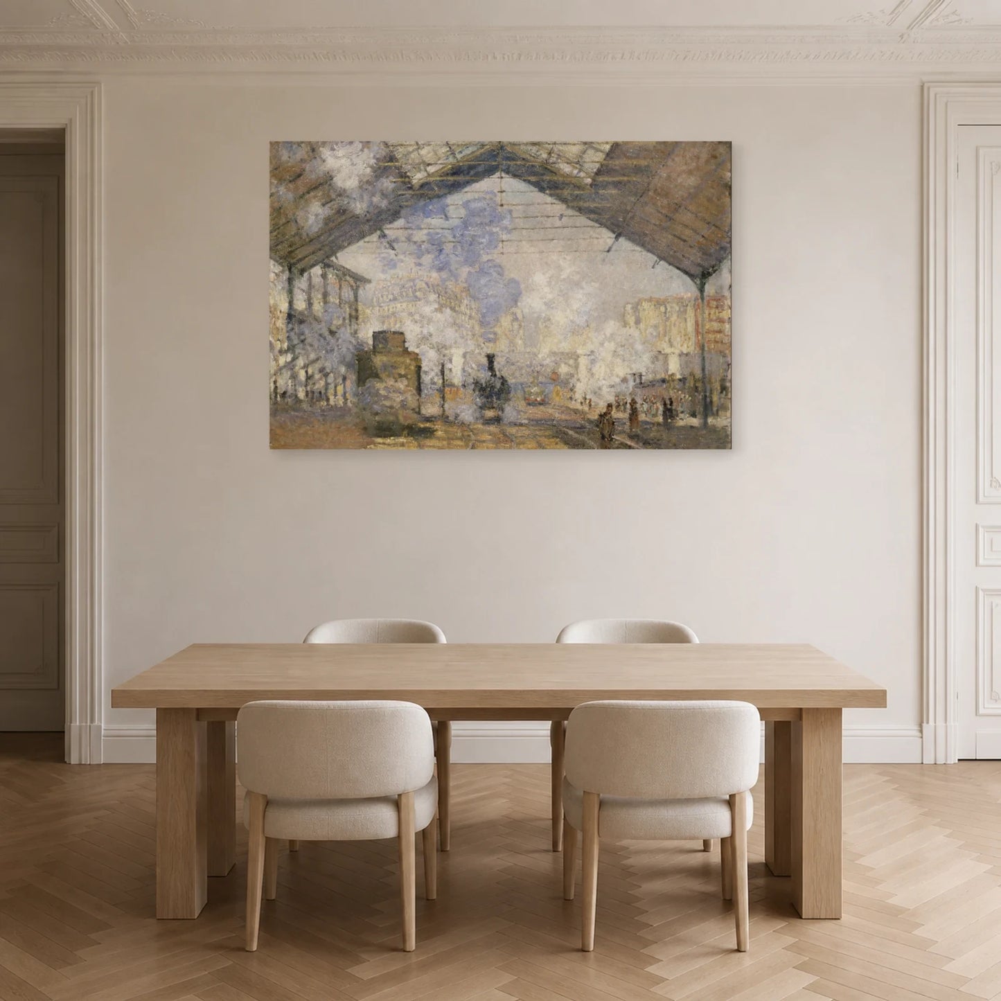 Tableau La Gare Saint-Lazare – Claude Monet dans une salle à manger - Art Virtuoso