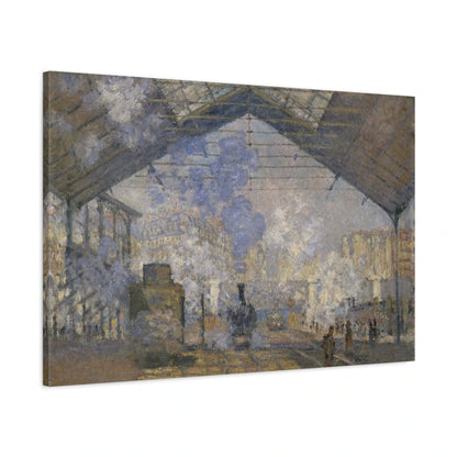 Tableau La Gare Saint-Lazare – Claude Monet - toile 3D avec bords imprimés - Art Virtuoso