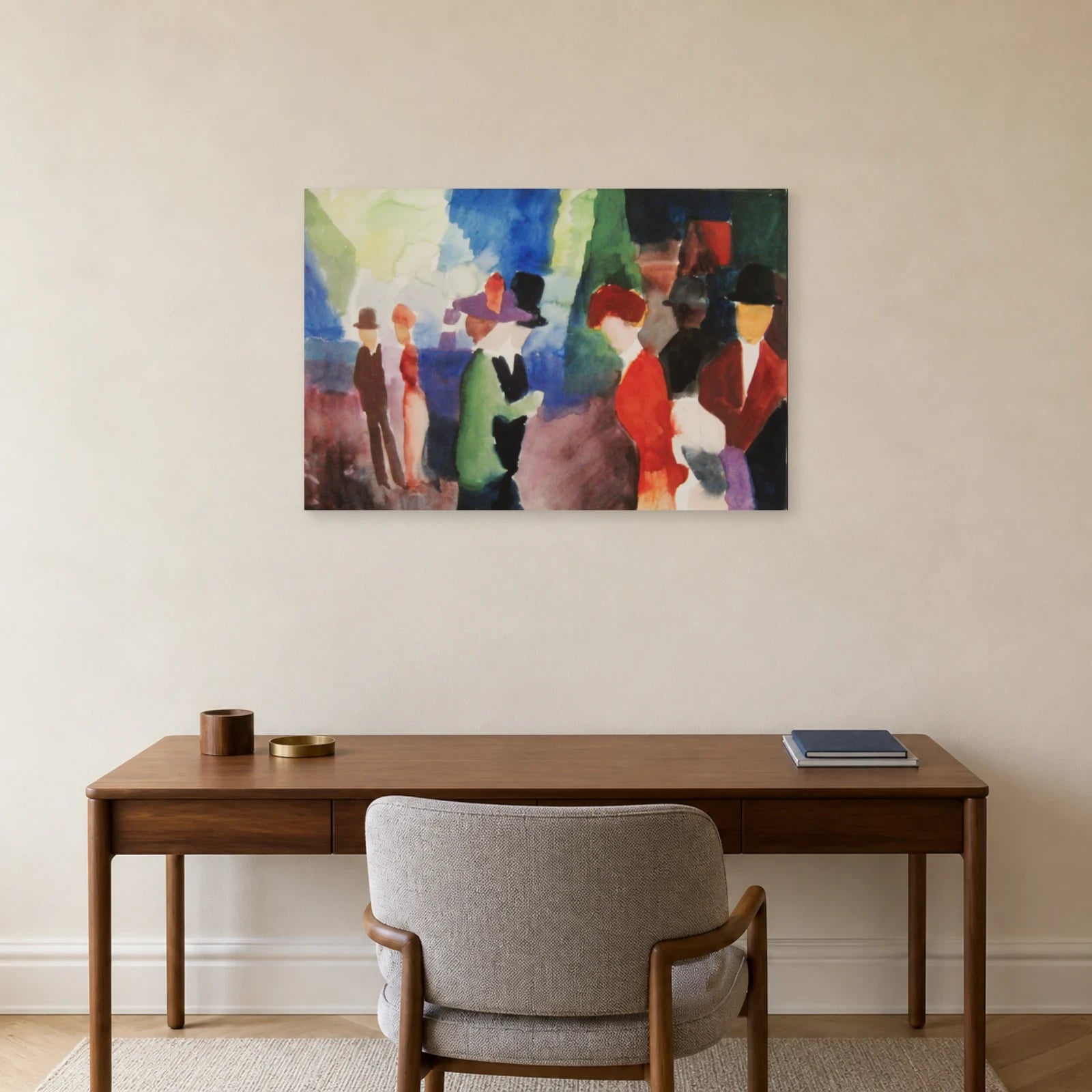 Tableau Gens qui se rencontrent – August Macke dans un bureau - Art Virtuoso