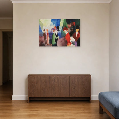 Tableau Gens qui se rencontrent – August Macke dans une entrée ou un couloir - Art Virtuoso