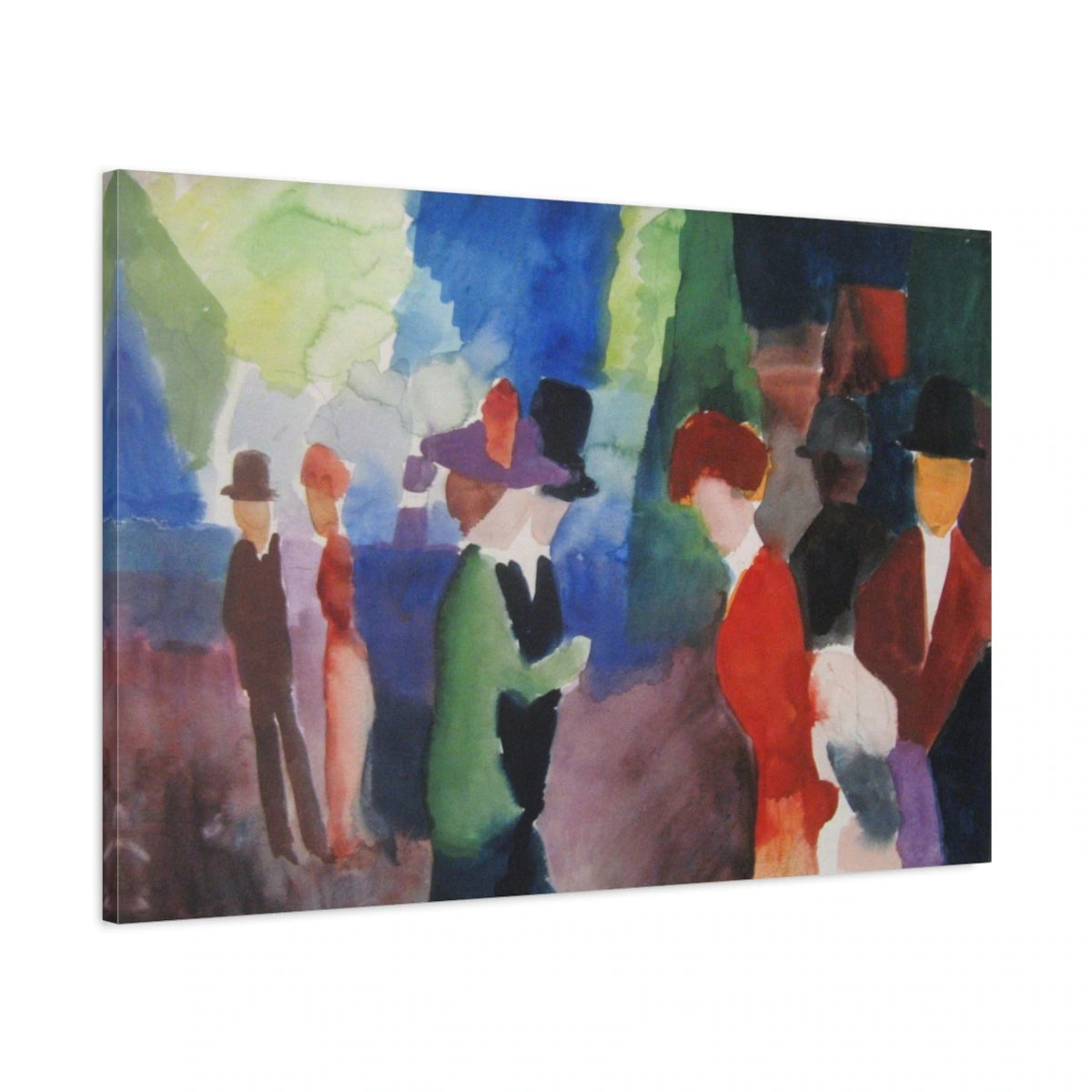 Tableau Gens qui se rencontrent – August Macke - toile 3D avec bords imprimés - Art Virtuoso