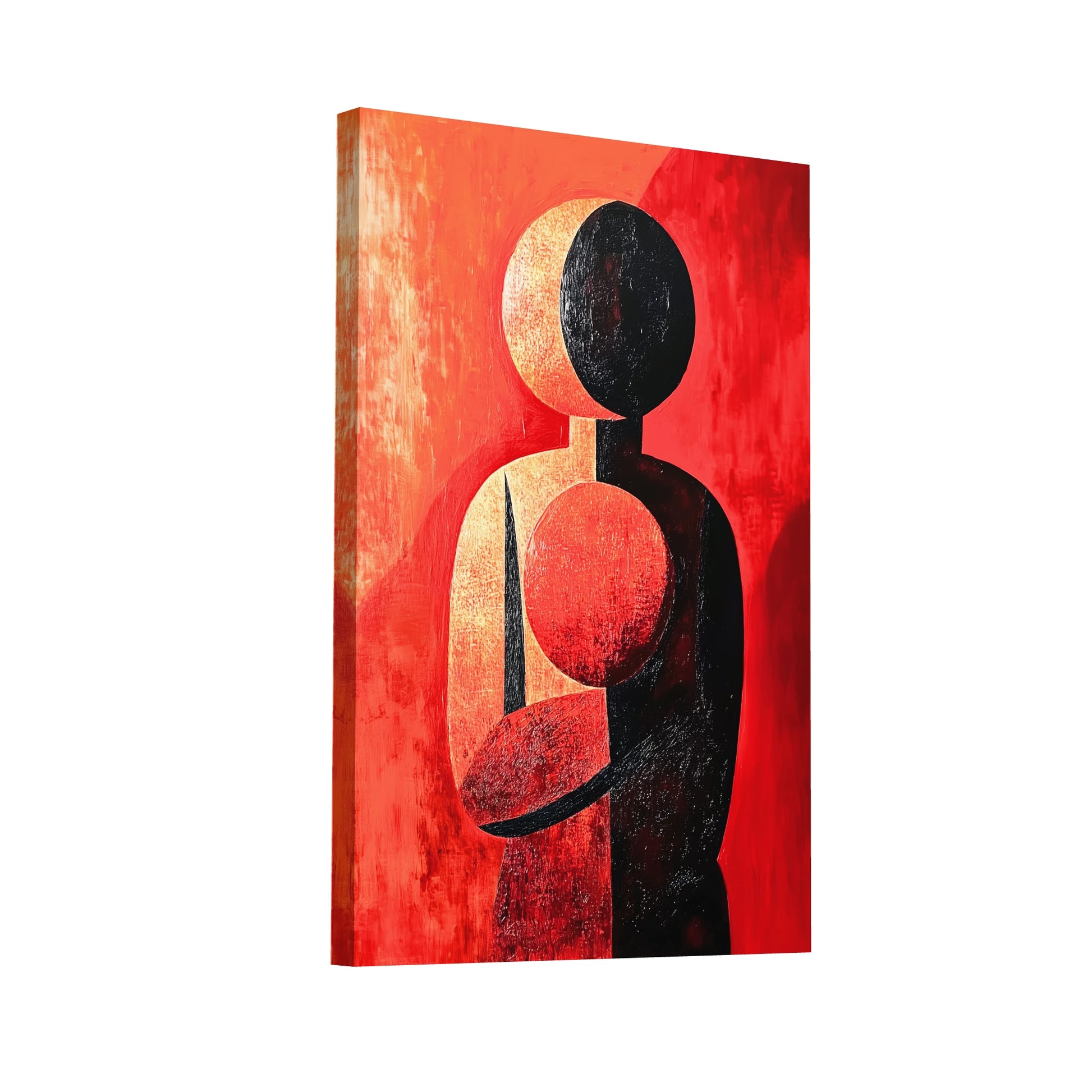 Product Hero 3D WebP Tableau Géométrique Terracotta - Équilibre du Corps - Art Virtuoso