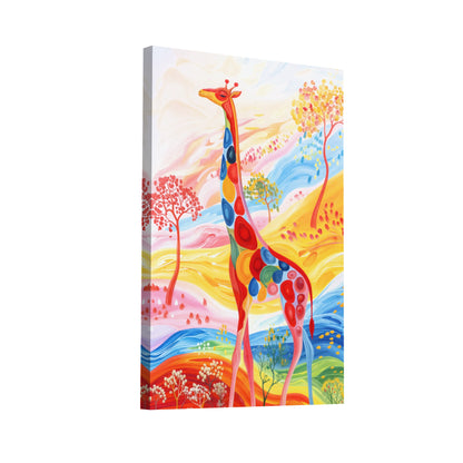 Product Hero 3D WebP Tableau Girafe Multicolore - Art Virtuoso
