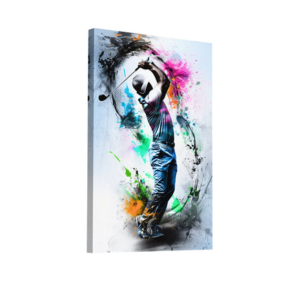 Product Hero 3D WebP Tableau Golf - Swing Parfait - Art Virtuoso