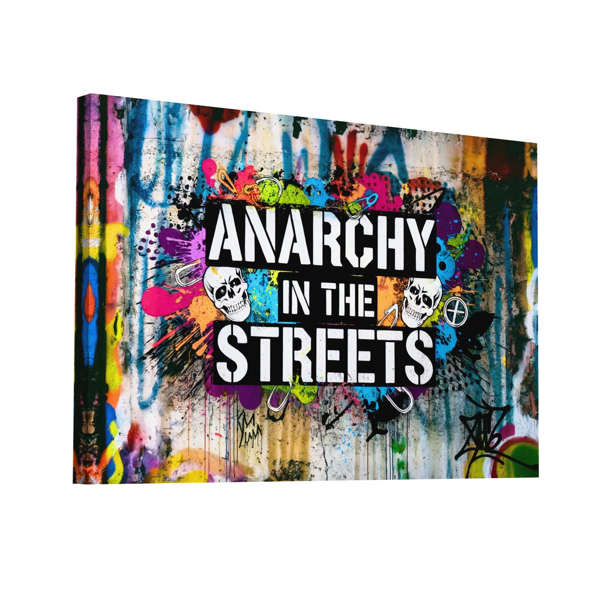 Product Hero 3D WebP Tableau Graffitis - Anarchy In The Streets - Art Virtuoso