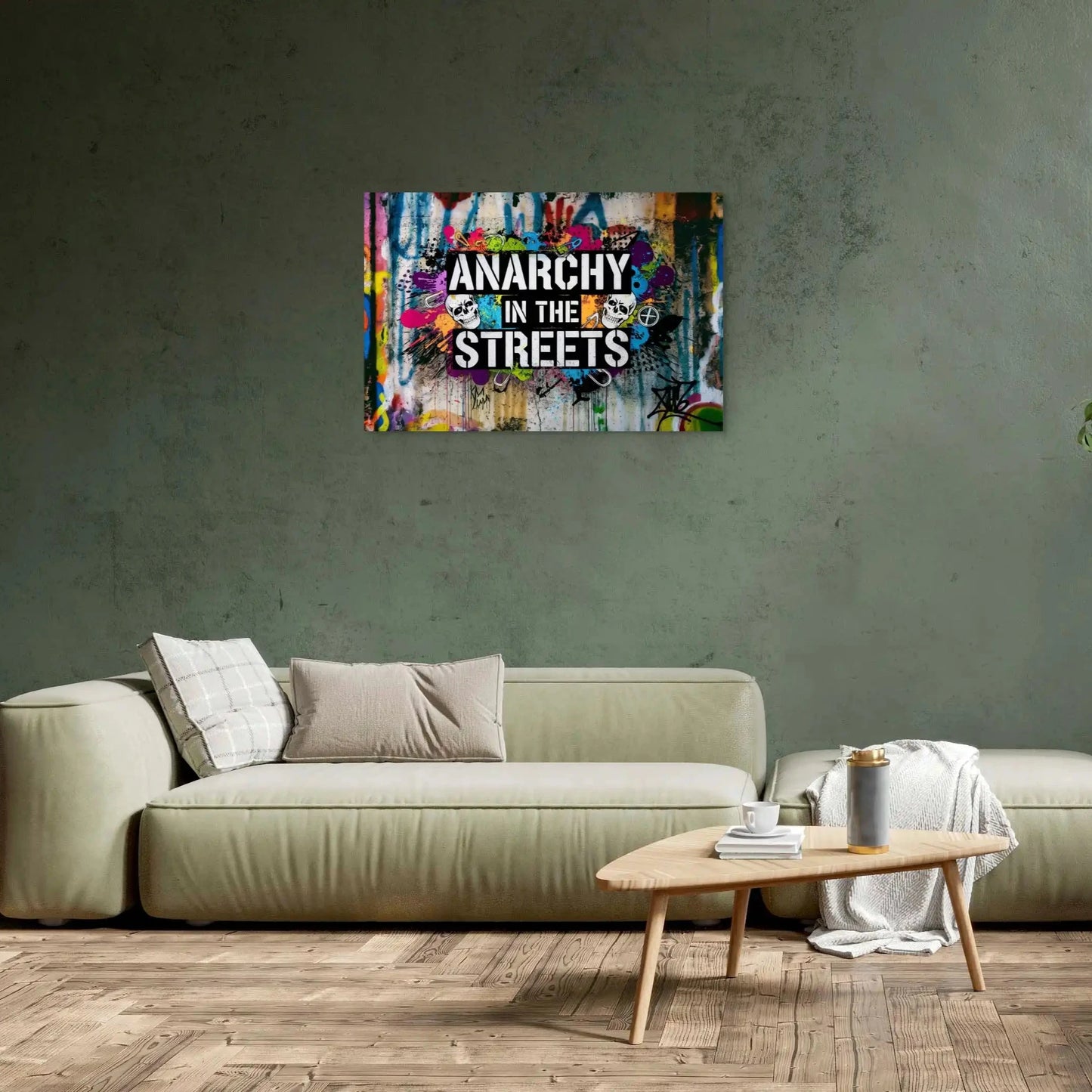 Tableau Graffitis - Anarchy In The Streets Affiches, reproductions et œuvres graphiques Art Virtuoso