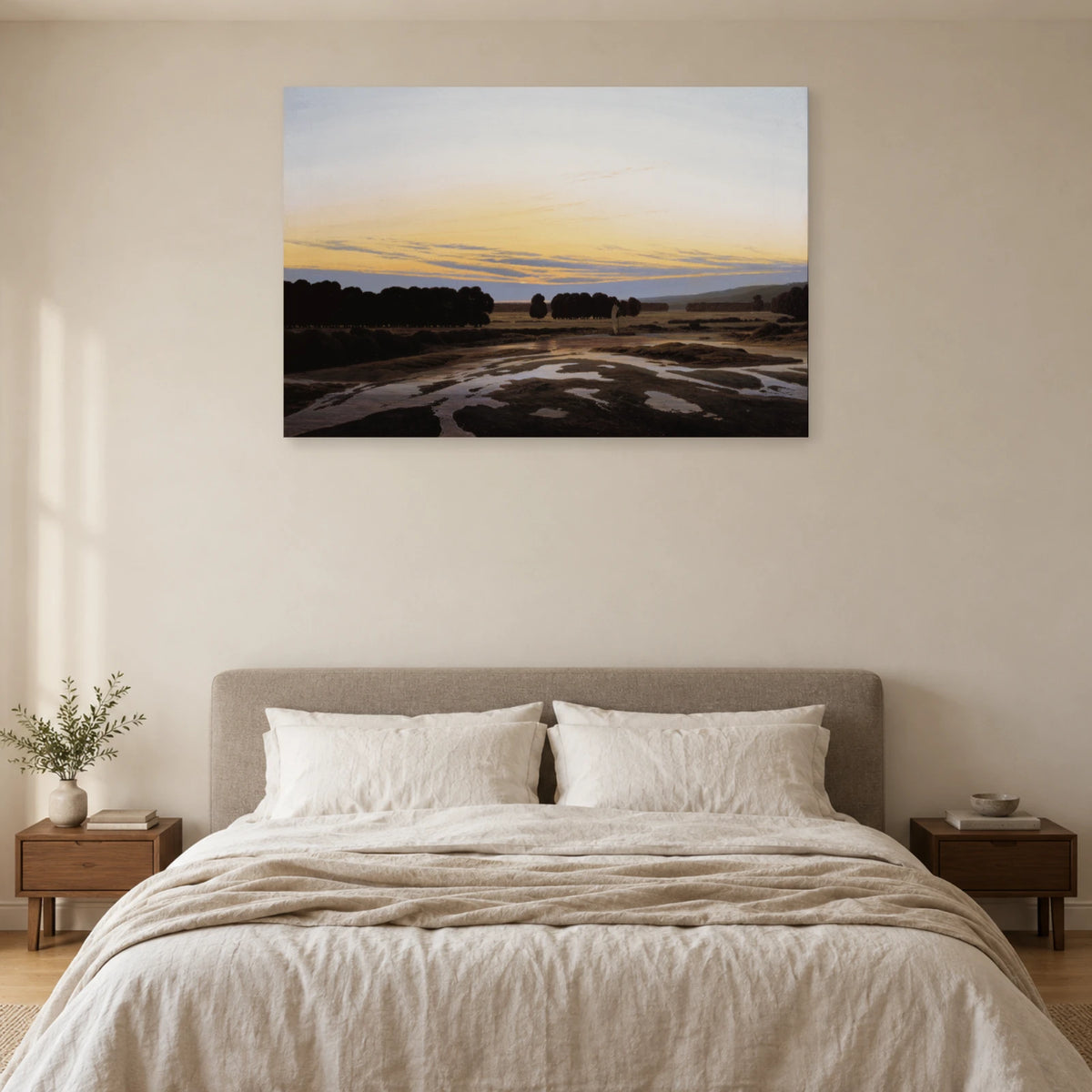 Tableau La Grande Réserve de Caspar David Friedrich dans une chambre - Art Virtuoso