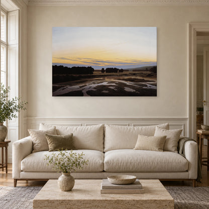 Tableau La Grande Réserve de Caspar David Friedrich dans un salon - Art Virtuoso