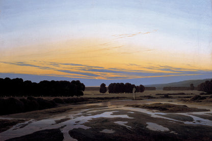 Tableau Le Grand Enclos près de Dresde de Friedrich - impression sur toile, format S