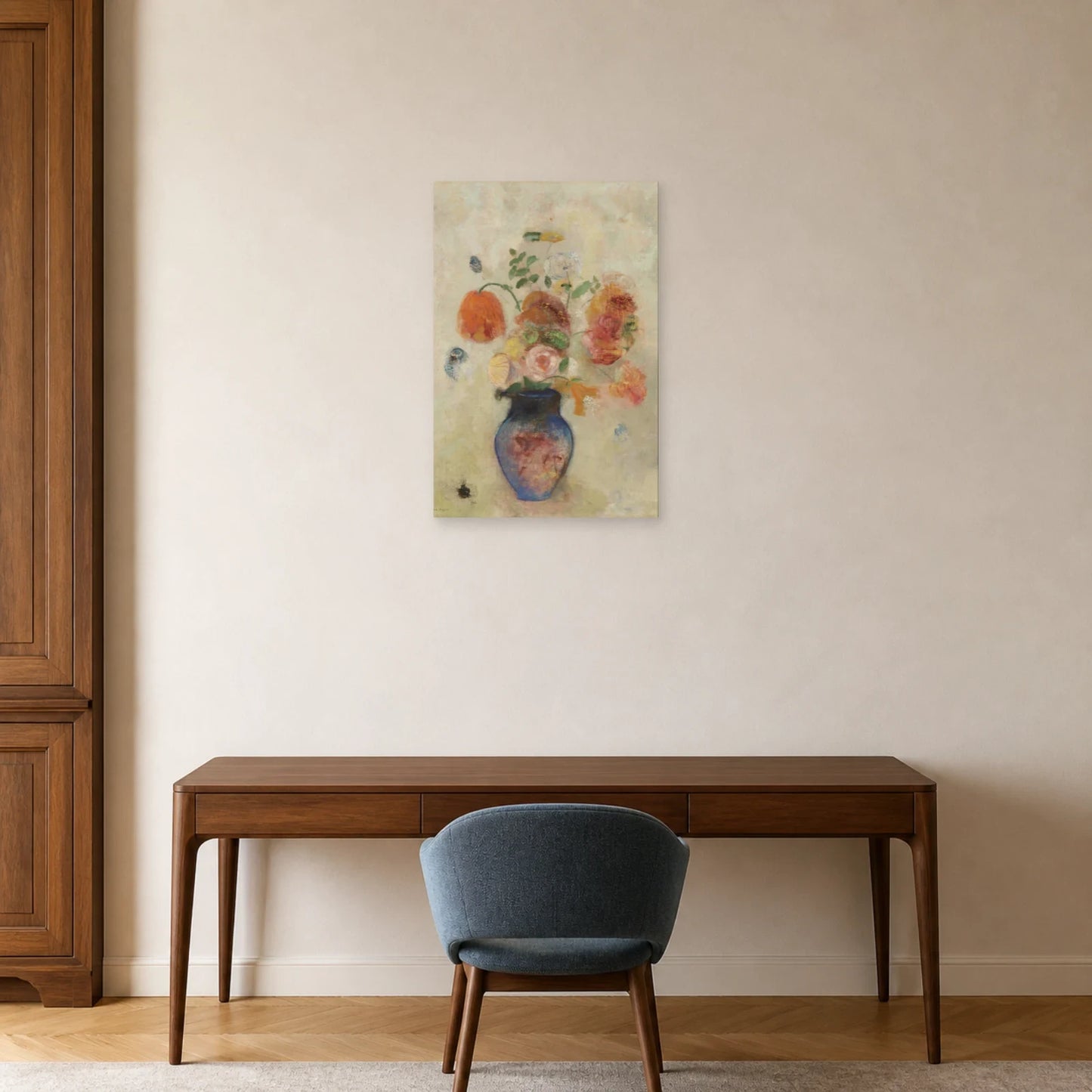 Tableau Grand vase avec fleurs – Odilon Redon dans un bureau - Art Virtuoso