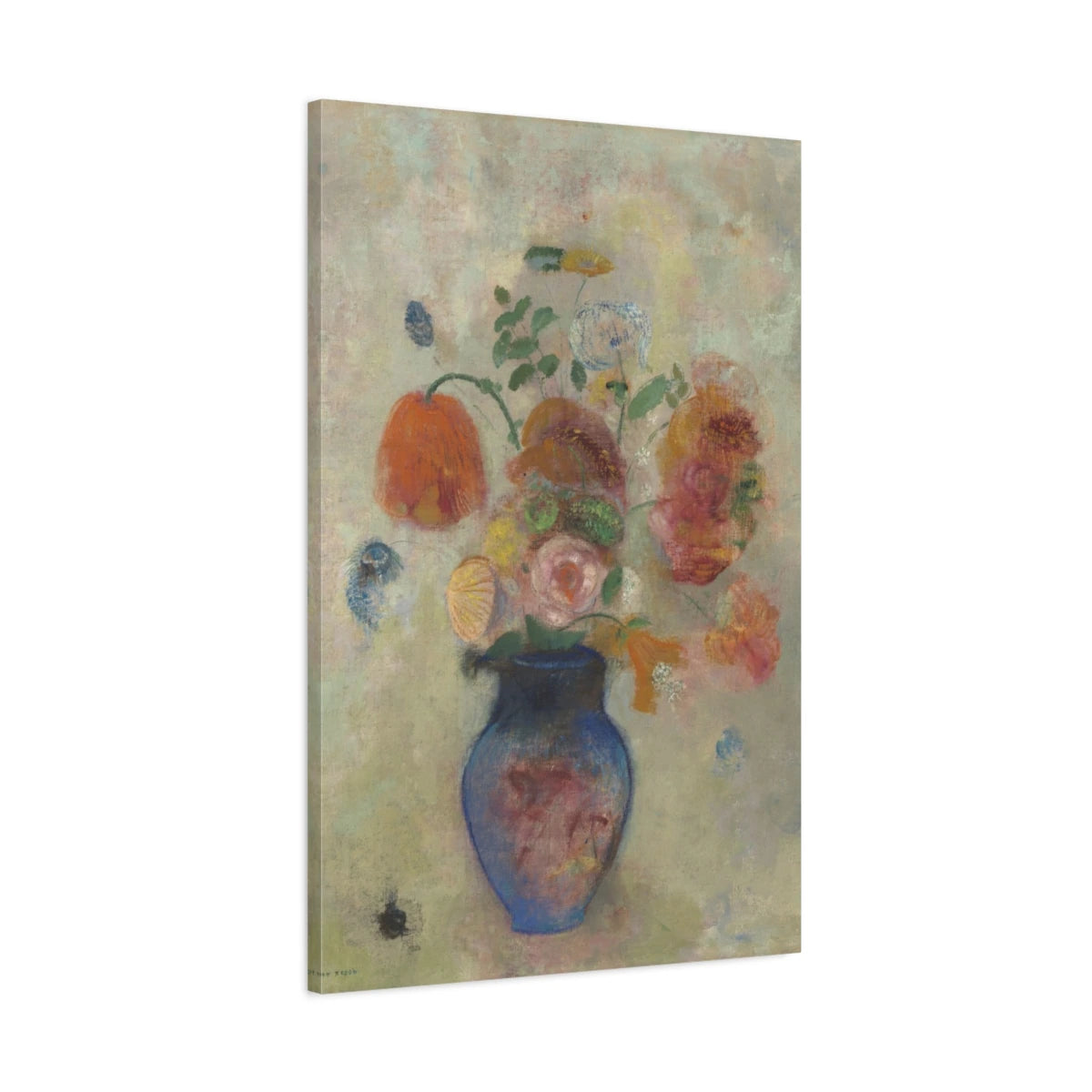 Tableau Grand vase avec fleurs – Odilon Redon - toile 3D avec bords imprimés - Art Virtuoso