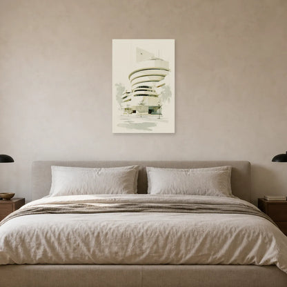 Tableau Guggenheim New York - Ligne Minimaliste - tableau New York dans une chambre - Art Virtuoso