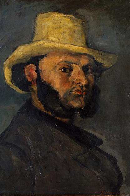 Portrait sombre de Gustave Boyer sur fond anthracite – format M