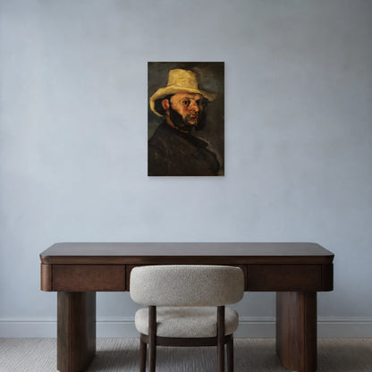 Tableau Gustave Boyer au chapeau de paille – Paul Cézanne dans un bureau - Art Virtuoso